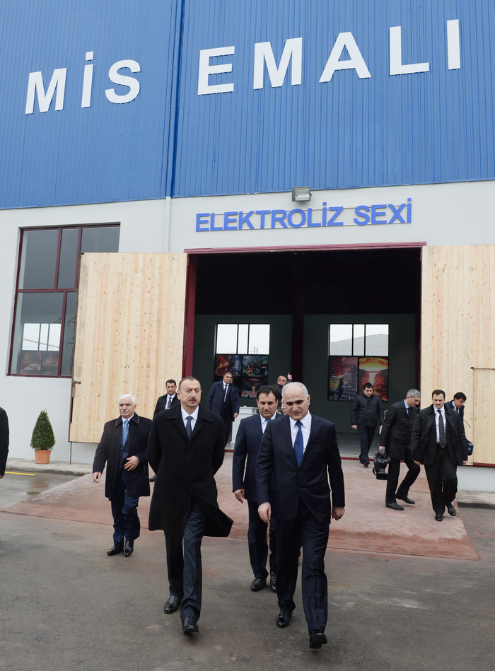 Azerbaijani president attends opening of new industrial facilities in Sumgayit (PHOTO)