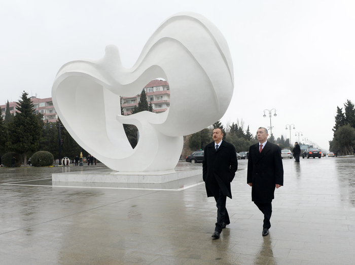 Azerbaijani president attends opening of new industrial facilities in Sumgayit (PHOTO)
