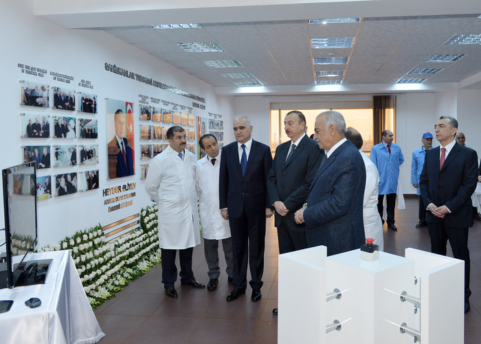 Azerbaijani president attends opening of new industrial facilities in Sumgayit (PHOTO)