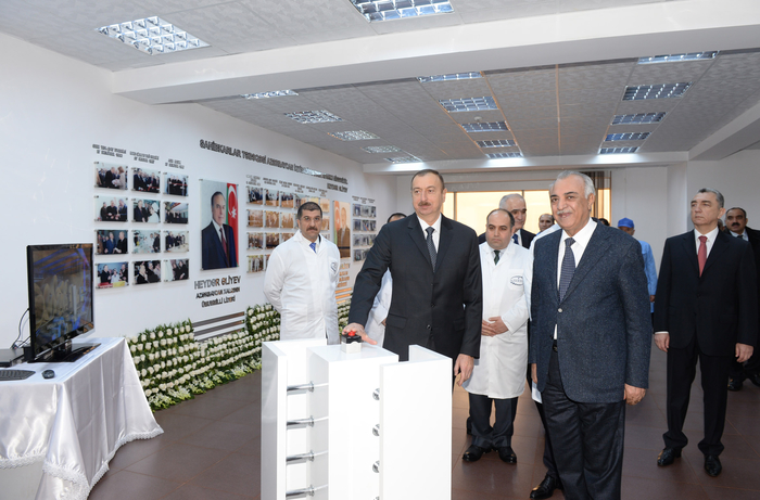 Azerbaijani president attends opening of new industrial facilities in Sumgayit (PHOTO)