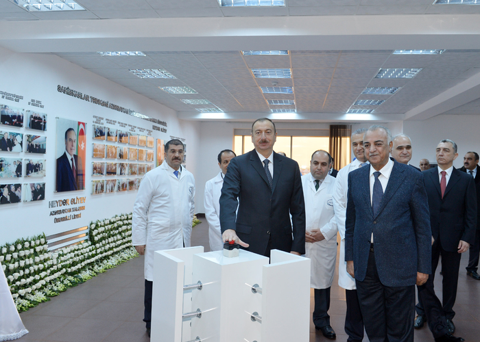 Azerbaijani president attends opening of new industrial facilities in Sumgayit (PHOTO)