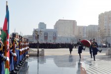 Azerbaijani president, spouse attend ceremony commemorating Khojaly genocide victims