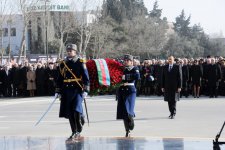 Azerbaijani president, spouse attend ceremony commemorating Khojaly genocide victims