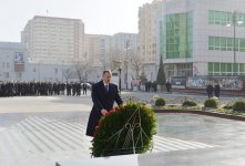 Azerbaijani president, spouse attend ceremony commemorating Khojaly genocide victims