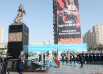 Azerbaijani president, spouse attend ceremony commemorating Khojaly genocide victims