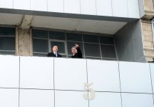 Azerbaijan president views Heydar Aliyev sports and concert complex repair project (PHOTO)