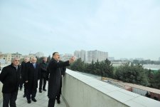Azerbaijan president views Heydar Aliyev sports and concert complex repair project (PHOTO)