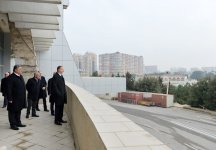 Azerbaijan president views Heydar Aliyev sports and concert complex repair project (PHOTO)