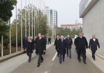 Azerbaijan president views Heydar Aliyev sports and concert complex repair project (PHOTO)