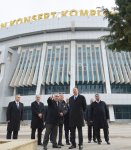 Azerbaijan president views Heydar Aliyev sports and concert complex repair project (PHOTO)