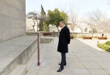Azerbaijani president and his spouse view new museum exposition at Shirvanshah`s Palace