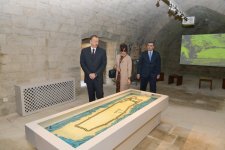 Azerbaijani president and his spouse view new museum exposition at Shirvanshah`s Palace