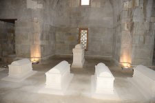 Azerbaijani president and his spouse view new museum exposition at Shirvanshah`s Palace
