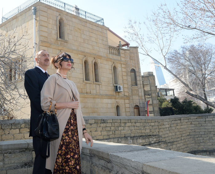 Azerbaijani president and his spouse view new museum exposition at Shirvanshah`s Palace