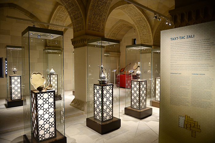 Azerbaijani president and his spouse view new museum exposition at Shirvanshah`s Palace