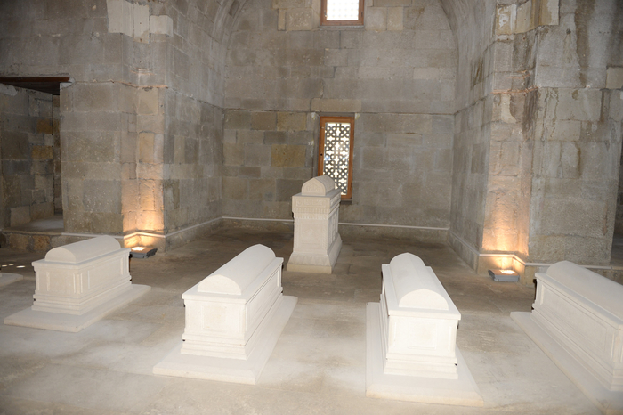 Azerbaijani president and his spouse view new museum exposition at Shirvanshah`s Palace