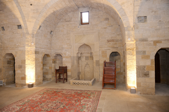 Azerbaijani president and his spouse view new museum exposition at Shirvanshah`s Palace