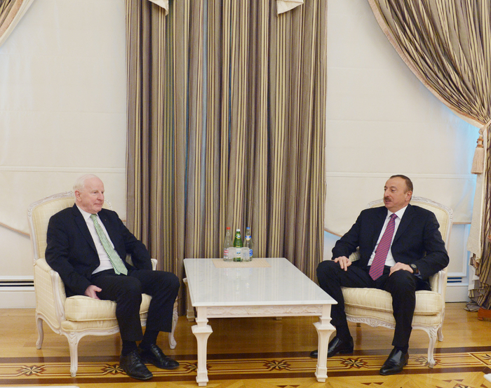 Azerbaijani President Ilham Aliyev receives president of European Olympic Committee
