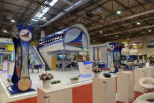 Azerbaijani president and his spouse attend exhibitions in Baku (PHOTO)