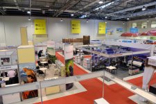 Azerbaijani president and his spouse attend exhibitions in Baku (PHOTO)