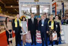 Azerbaijani president and his spouse attend exhibitions in Baku (PHOTO)
