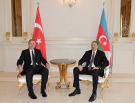 Baku hosts one-on-one meeting of Azerbaijani president and Turkish PM (PHOTO)