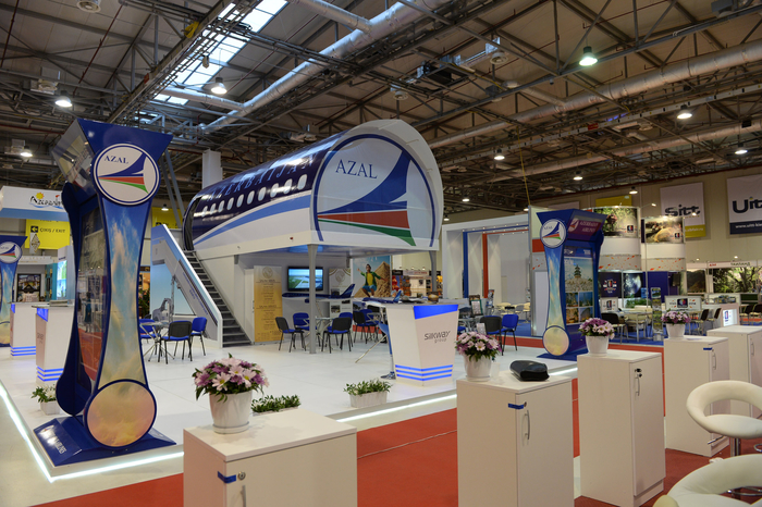 Azerbaijani president and his spouse attend exhibitions in Baku (PHOTO)