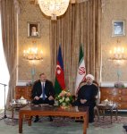 Azerbaijani and Iranian presidents meet face-to-face
