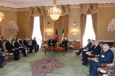 Azerbaijani and Iranian presidents meet face-to-face