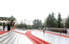 Azerbaijani president official welcome ceremony held in Tehran