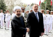 Azerbaijani president official welcome ceremony held in Tehran