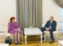 Azerbaijani President Ilham Aliyev receives Latvia’s former president