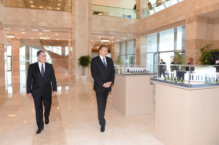 Azerbaijani president attends opening of Heydar Aliyev Center in Agdash (PHOTO)