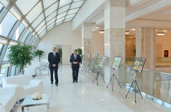 Azerbaijani president attends opening of Heydar Aliyev Center in Agdash (PHOTO)