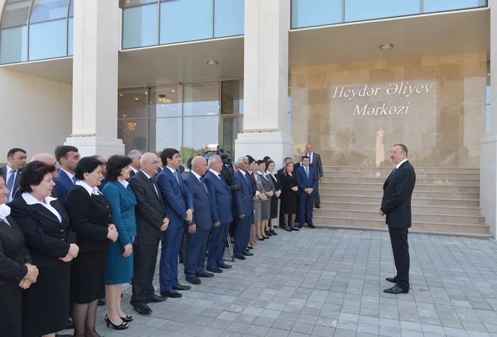 Azerbaijani president attends opening of Heydar Aliyev Center in Agdash (PHOTO)