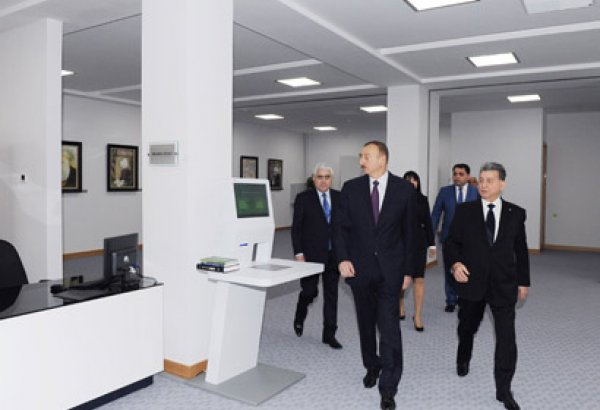 Azerbaijani president opens new building of ANAS' Central Library (PHOTO)