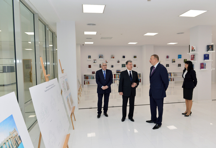 Azerbaijani president opens new building of ANAS' Central Library (PHOTO)
