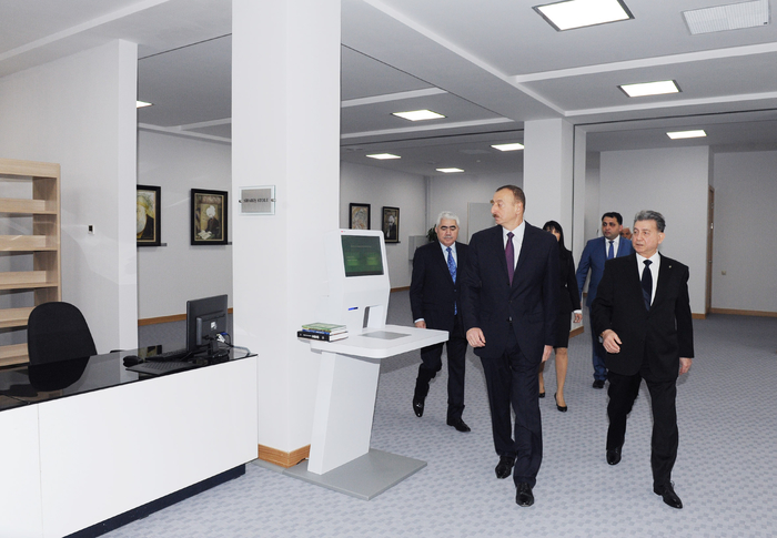 Azerbaijani president opens new building of ANAS' Central Library (PHOTO)
