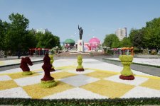 Azerbaijani president, his spouse attend Flower Festival in Baku (PHOTO)