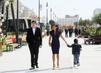 Azerbaijani president, his spouse attend Flower Festival in Baku (PHOTO)