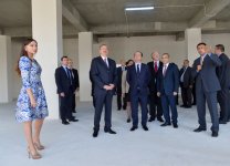 Ilham Aliyev, Francois Hollande, and First Lady Mehriban Aliyeva observe construction of French Lyceum in Baku