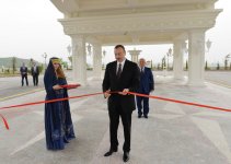Azerbaijani president attends opening of five-star hotel in Shamakha district (PHOTO)