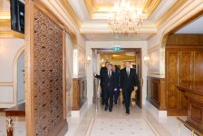 Azerbaijani president attends opening of five-star hotel in Shamakha district (PHOTO)