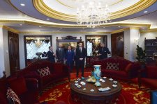 Azerbaijani president attends opening of five-star hotel in Shamakha district (PHOTO)
