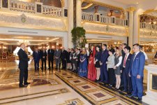 Azerbaijani president attends opening of five-star hotel in Shamakha district (PHOTO)