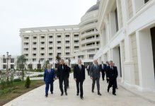Azerbaijani president attends opening of five-star hotel in Shamakha district (PHOTO)
