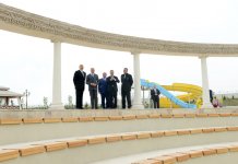 Azerbaijani president attends opening of five-star hotel in Shamakha district (PHOTO)