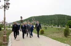 Azerbaijani president attends opening of five-star hotel in Shamakha district (PHOTO)