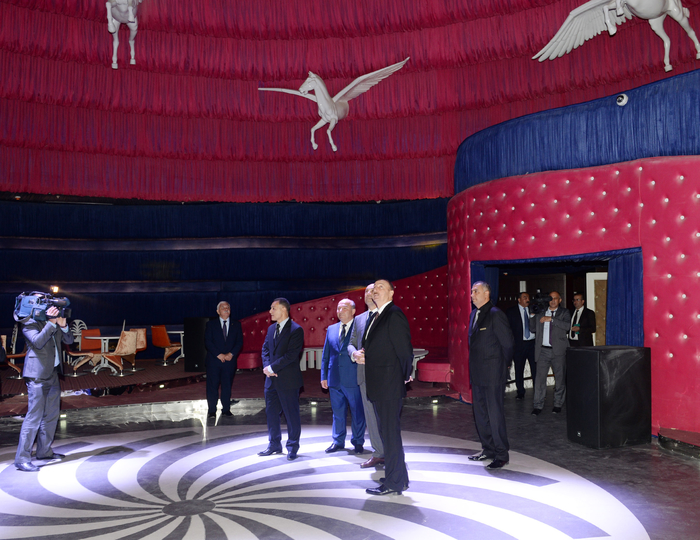 Azerbaijani president attends opening of five-star hotel in Shamakha district (PHOTO)