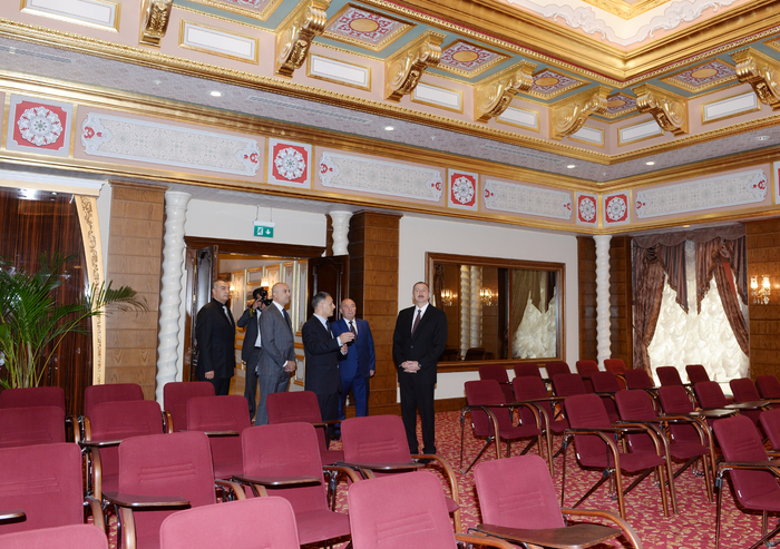 Azerbaijani president attends opening of five-star hotel in Shamakha district (PHOTO)